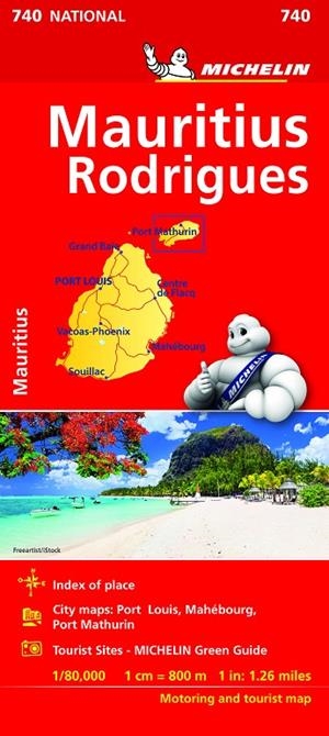 ISLAS MAURICIO : MAPA 740 | 9782067233201 | VARIOS AUTORES