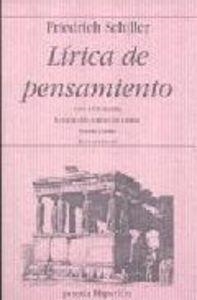 LÍRICA DE PENSAMIENTO | 9788475179308 | SCHILLER, FRIEDRICH