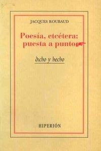 POESÍA, ETCÉTERA | 9788475176154 | ROUBAUD, JACQUES