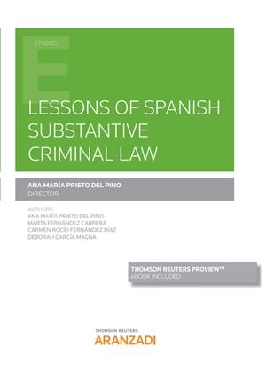 LESSONS OF SPANISH SUBSTANTIVE CRIMINAL LAW (DUO) | 9788413087900 | FERNÁNDEZ CABRERA, MARTA / FERNÁNDEZ DÍAZ, CARMÉN ROCÍO / GARCÍA MAGNA, DEBORAH