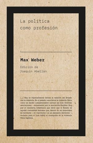POLÍTICA COMO PROFESIÓN, LA | 9788418236846 | WEBER, MAX
