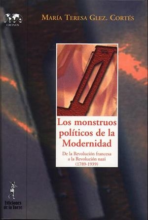 MONSTRUOS POLÍTICOS DE LA MODERNIDAD, LOS | 9788479603564 | GONZÁLEZ CORTÉS, MARÍA TERESA