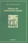 POÉTICAS DEL MODERNISMO ESPAÑOL | 9788431320003 | FERNÁNDEZ URTASUN, ROSA