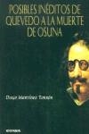 POSIBLES INÉDITOS DE QUEVEDO A LA MUERTE DE OSUNA | 9788431321154 | MARTÍNEZ TORRÓN, DIEGO