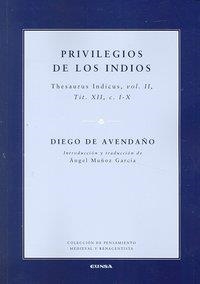 PRIVILEGIOS DE LOS INDIOS | 9788431327057 | AVENDAÑO, DIEGO DE