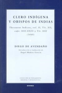 CLERO INDÍGENA Y OBISPOS DE INDIAS | 9788431328368 | AVENDAÑO, DIEGO DE