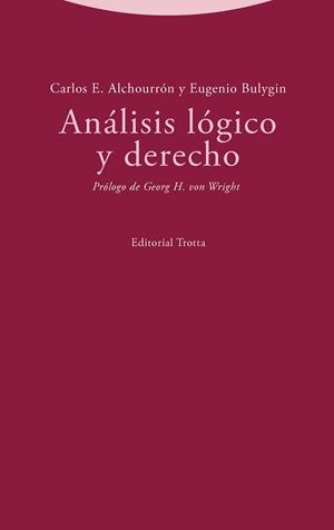 ANÁLISIS LÓGICO Y DERECHO | 9788413640013 | ALCHOURRON / BULYGIN
