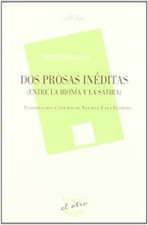 DOS PROSAS INEDITAS | 9788492877096 | SALINAS, PEDRO