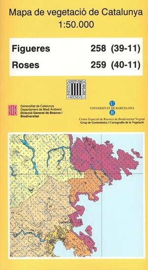 MAPA DE VEGETACIÓ: FIGUERES - ROSES | 9788472837270 | VARIOS AUTORES