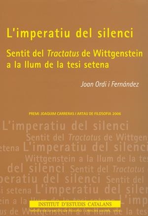 IMPERATIU DEL SILENCI, L'. WITTGENSTEIN | 9788472839892 | ORDI I FERNÁNDEZ, JOAN