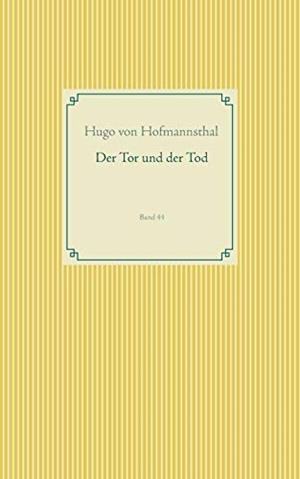 DER TOR UND DER TOD | 9783750432437 | VON HOFMANNSTHAL, HUGO