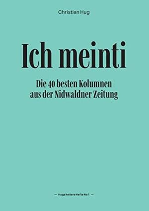 ICH MEINTI I | 9783749486090 | HUG, CHRISTIAN