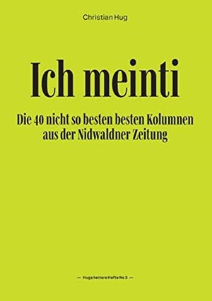 ICH MEINTI III | 9783749497621 | HUG, CHRISTIAN