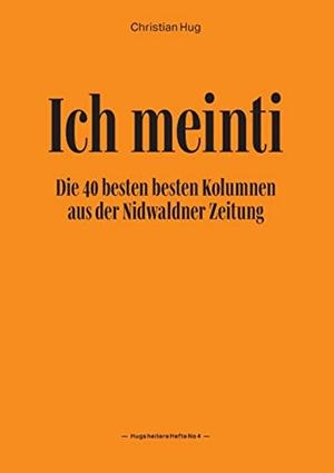 ICH MEINTI IV | 9783749497768 | HUG, CHRISTIAN