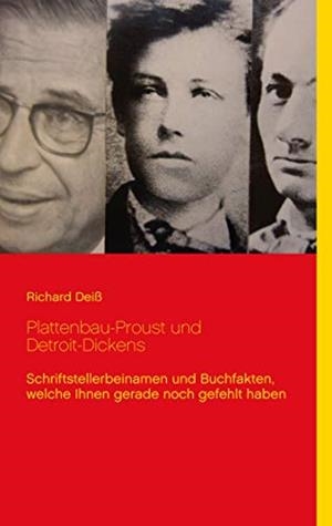 PLATTENBAU-PROUST UND DETROIT-DICKENS | 9783848251346 | DEISS, RICHARD