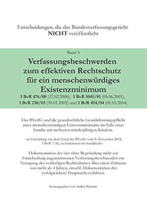VERFASSUNGSBESCHWERDE ZUM EFFEKTIVEN RECHTSCHUTZ FÜR EIN MENSCHENWÜRDIGES EXISTENZMINIMUM | 9783750433021