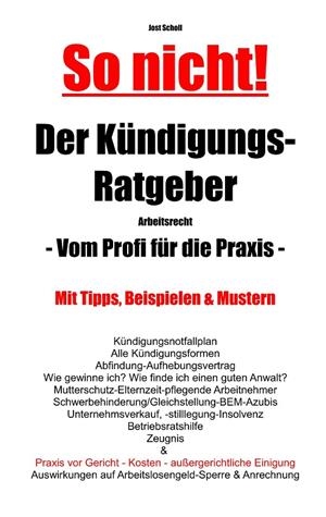 SO NICHT! DER KÜNDIGUNGS-RATGEBER ARBEITSRECHT | 9783750437029 | SCHOLL, JOST