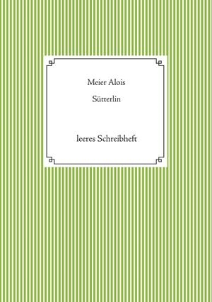 SÜTTERLIN | 9783750442023 | ANTONIUS, BERGER