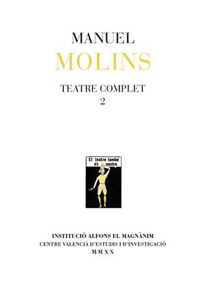 TEATRE COMPLET 2 (MANUEL MOLINS CASAÑA) | 9788478228751 | MOLINS CASAÑA, MANUEL