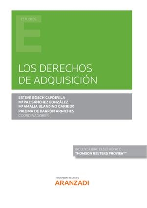 DERECHOS DE ADQUISICION, LOS | 9788413901534 | BOSCH CAPDEVILLA, ESTEVE