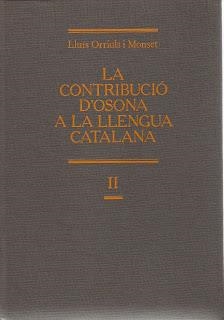 CONTRIBUCIÓ D'OSONA A LA LLENGUA CATALANA, VOL. II, LA | 9788472568310