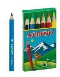 CAIXA DE LLAPIS DE COLORS CURTS ALPINO 6 UNITATS | 8413240573616
