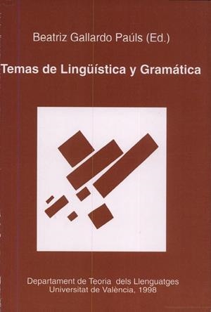 TEMAS DE LINGÜÍSTICA Y GRAMÁTICA | 9788437034959 | VARIOS AUTORES