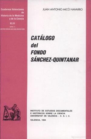 CATÁLOGO DEL FONDO SÁNCHEZ-QUINTANAR | 9788437014661 | MICÓ NAVARRO, JUAN ANTONIO