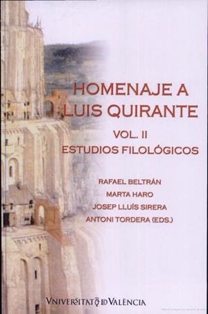 HOMENAJE A LUIS QUIRANTE (2 VOLS.) | 9788437055305 | VARIOS AUTORES