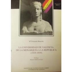 UNIVERSIDAD DE VALENCIA. DE LA MONARQUÍA A LA REPÚBLICA (1919-1939), LA | 9788437016030 | MANCEBO ALONSO, M. FERNANDA
