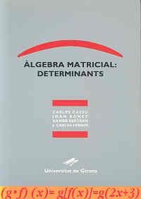 ÀLGEBRA MATRICIAL: DETERMINANTS | 9788488762399 | CASSÚ, CARLES