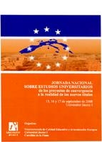 JORNADA NACIONAL SOBRE ESTUDIOS UNIVERSITARIOS | 9788480216791