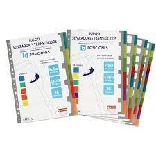 JOC DE SEPARADORS DE PLASTIC 6 PESTANYES | 8413623126477