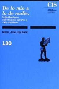 DE LO MIO A LO DE NADIE | 9788474761771 | DEVILLARD, M. J.