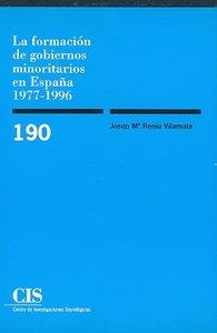 FORMACION GOBIERNOS MINORITARIOS | 9788474763324 | RENIU VILAMALA, JOSEP Mª