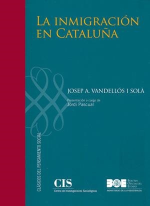 INMIGRACION EN CATALUÑA, LA | 9788474765649 | VANDELLOS I SOLÀ, JOSEP A.