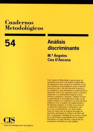 ANALISIS DISCRIMINANTE | 9788474767063 | CEA DANCONA, MARIA ANGELES