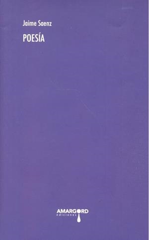 POESIA (JAIME SAENZ) | 9788416762781 | SAENZ, JAIME