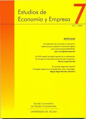 ESTUDIOS DE ECONOMÍA Y EMPRESA. Nº7/ 2009 | 9788481388800 | AGUADO IZQUIERDO, JOSE LUIS / CRESPO GARRIDO, MARIA / MARTINEZ MARTINEZ, MIGUEL ANGEL