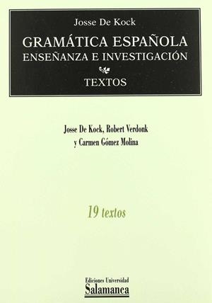 19 TEXTOS | 9788474816754 | DE KOCK, JOSSE / VERDONK, ROBERT / GÓMEZ MOLINA, CARMEN