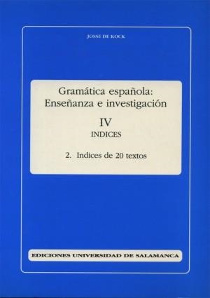 ÍNDICES DE 20 TEXTOS | 9788474817324 | DE KOCK, JOSSE