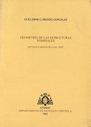 GEOMETRÍA DE LAS ESTRUCTURAS NOMINALES | 9788460092407 | LORENZO GONZÁLEZ, GUILLERMO