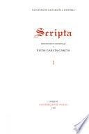 SCRIPTA. ESTUDIOS EN HOMENAJE A ÉLIDA GARCÍA GARCÍA | 9788483170564 | FACULTAD DE GEOGRAFÍA E HISTORIA