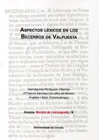 ASPECTOS LÉXICOS EN LOS BECERROS DE VALPUESTA | 9788497495363 | PERDIGUERO VILLARREAL, HERMÓGENES / SÁNCHEZ GONZÁLEZ DE HERRERO, Mª NIEVES / LÍBANO ZUMALACÁRREGUI, 