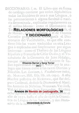 RELACIONES MORFOLÓGICAS Y DICCIONARIO | 9788497496339