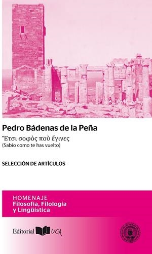 PEDRO BÁDENAS DE LA PEÑA (SABIO COMO TE HAS VUELTO) | 9788498285871