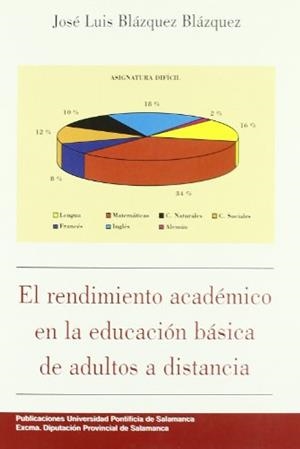 RENDIMIENTO ACADÉMICO EN LA EDUCACIÓN BÁSICA DE ADULTOS A DISTANCIA, EL | 9788472994249 | BLÁZQUEZ BLÁZQUEZ, JOSÉ LUIS