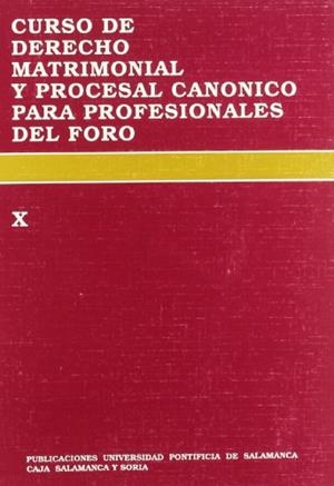 CURSO DE DERECHO MATRIMONIAL Y PROCESAL CANÓNICO PARA PROFESIONALES DEL FORO | 9788472992856 | VARIOS AUTORES