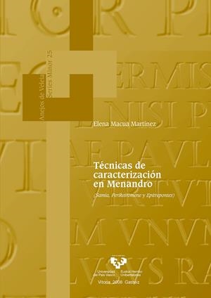 TÉCNICAS DE CARACTERIZACIÓN EN MENANDRO (SAMIA, PERIKEIROMENE Y EPITREPONTES) | 9788498601978 | MACUA MARTÍNEZ, ELENA