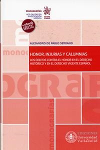 HONOR INJURIAS Y CALUMNIAS (+EBOOK) | 9788484489177 | DE PABLO SERRANO, ALEJANDRO